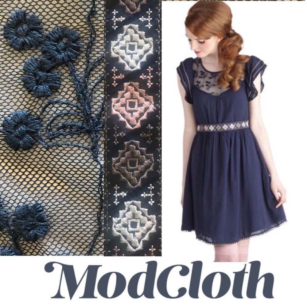 Modcloth Navy Blue Dress